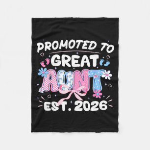 Promoted to great aunt 2026 new aunt pregnancy fleece blanket