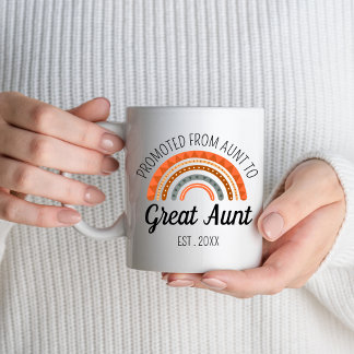 Promoted To Great Aunt Est 2025 First Time Mum Mug