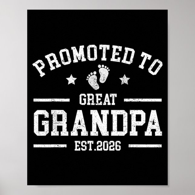 Promoted To Great Aunt Est 2026 New Great Aunt Fat Poster (Front)