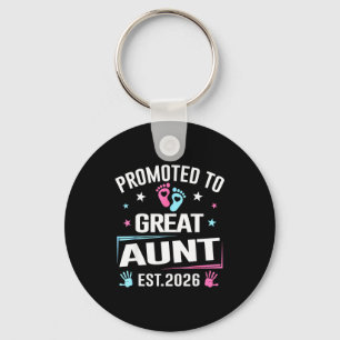 Promoted To Great Aunt Est 2026 Pregnancy Announce Key Ring