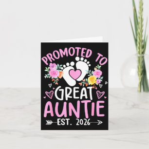Promoted to great auntie est 2025 pregnancy card