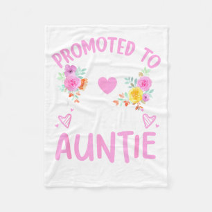 Promoted to Great Auntie Est 2025 Pregnancy Fleece Blanket