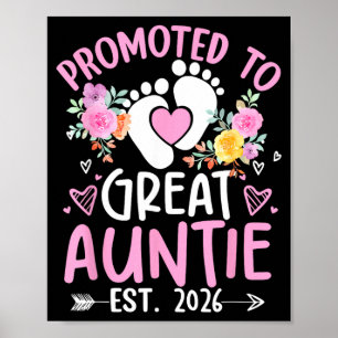 Promoted to Great Auntie Est 2025 Pregnancy Poster