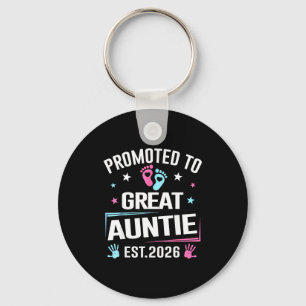 Promoted To Great Auntie Est 2026 Pregnancy Announ Key Ring