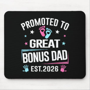 Promoted To Great Bonus Dad Est 2026 Pregnancy Ann Mouse Pad