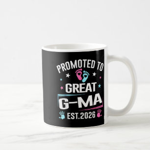 Promoted To Great G-ma Est 2026 Pregnancy Announce Coffee Mug