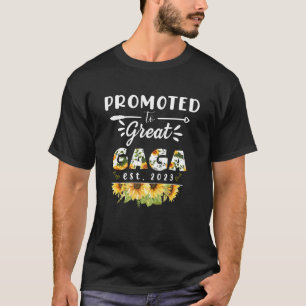 Promoted To Great Gaga Est 2023 Floral First Time T-Shirt