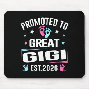 Promoted To Great Gigi Est 2026 Pregnancy Announce Mouse Pad