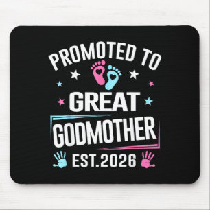 Promoted To Great Godmother Est 2026 Pregnancy Ann Mouse Pad