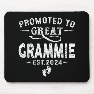 Promoted To Great Grammie 2024 Mothers Day First T Mouse Pad