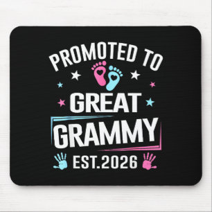 Promoted To Great Grammy Est 2026 Pregnancy Announ Mouse Pad