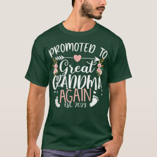 Promoted to Great Grandma Again 2023 Pregnancy Ann T-Shirt