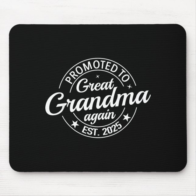 Promoted To Great Grandma Again 2025 Pregnancy Bab Mouse Pad (Front)