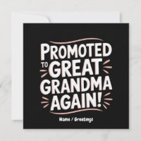 Promoted to Great Grandma Again Fun Pregnancy Gift