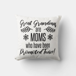Promoted To Great Grandma Cushion