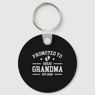 Promoted To Great Grandma Est. 2026 Baby Announcem Key Ring