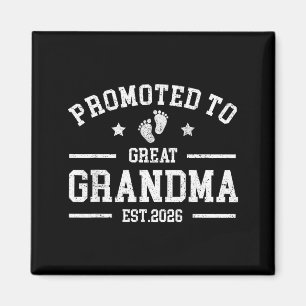 Promoted To Great Grandma Est. 2026 Baby Announcem Magnet