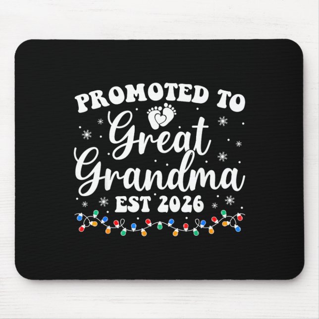 Promoted To Great Grandma Est 2026 First Time New  Mouse Pad (Front)