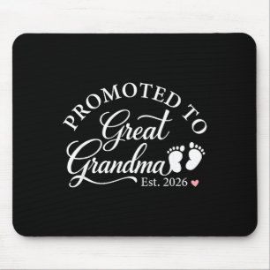 Promoted to great grandma est 2026 mothers day mouse pad