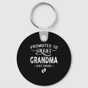 Promoted To Great Grandma Est 2026 Pregnancy Annou Key Ring