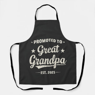 Promoted to Great Grandpa 2025 Family Gift Apron
