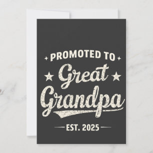 Promoted to Great Grandpa 2025 Family Gift  Holiday Card