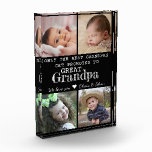 Promoted To Great Grandpa 4 Picture Collage Photo Block<br><div class="desc">Photo collage plaque with 'Only The Best Grandpas Get Promoted To Great Grandpa ' typography  . Makes a perfect gift for your favourite grandfather  for Father’s day , grandparent's day , birthday. Personalise with we love you message and grandchildren names.</div>