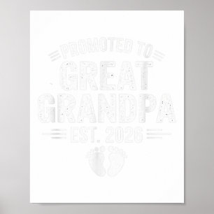 Promoted To Great Grandpa Est. 2026 Funny Soon To Poster