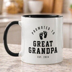 Promoted to Great Grandpa New Grandpa Mug