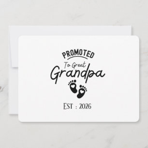 Promoted To Great Grandpa To Be Est 2026 Invitation
