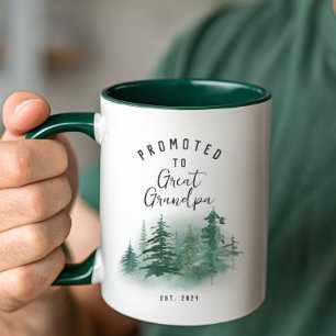 Promoted To Great Grandpa Year Est. Mug