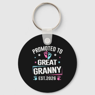 Promoted To Great Granny Est 2026 Pregnancy Announ Key Ring