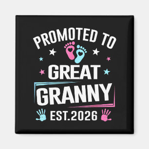 Promoted To Great Granny Est 2026 Pregnancy Announ Magnet