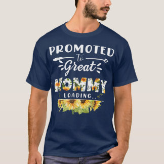 Promoted to Great Mommy Est 2022 Floral First Time T-Shirt