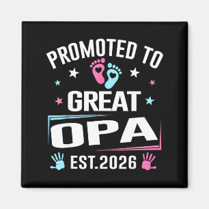 Promoted To Great Opa Est 2026 Pregnancy Announcem Magnet