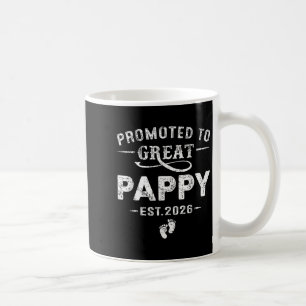 Promoted To Great Pappy Est 2026 Pregnancy Announc Coffee Mug