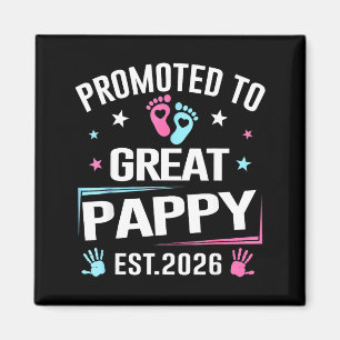 Promoted To Great Pappy Est 2026 Pregnancy Announc Magnet