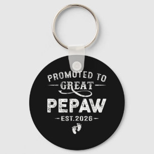Promoted To Great Pepaw Est 2026 Pregnancy Announc Key Ring