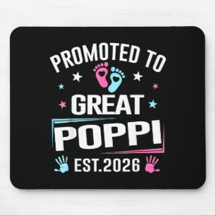 Promoted To Great Poppi Est 2026 Pregnancy Announc Mouse Pad