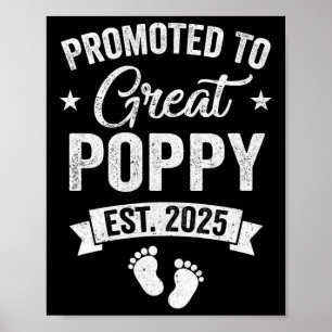 Promoted To Great Poppy Est 2025 Pregnancy Announc Poster