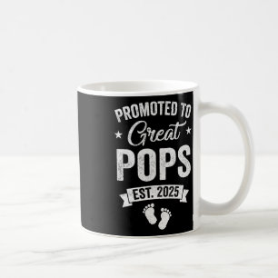 Promoted To Great Pops Est 2025 Pregnancy Announce Coffee Mug