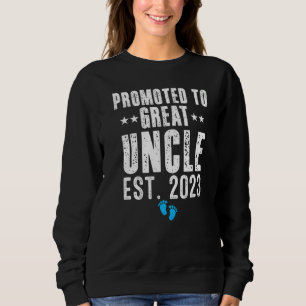 Promoted To Great Uncle 2023 It's A Boy Baby Anno Sweatshirt