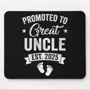 Promoted To Great Uncle Est 2025 Pregnancy Announc Mouse Pad