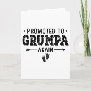 Promoted To Grumpa Again Grandparents Byby Card