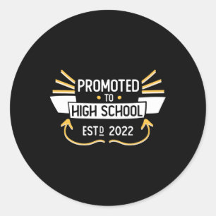 Promoted To High School Graduation 2026 Funny Stud Classic Round Sticker