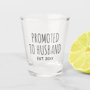 Promoted To Husband   New Baby Gift Shot Glass