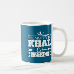 Promoted to khal est 2026 new uncle reveal vintage coffee mug