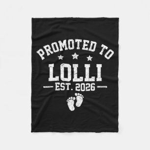 Promoted To Lolli Est 2026 Baby Announcement Fleece Blanket