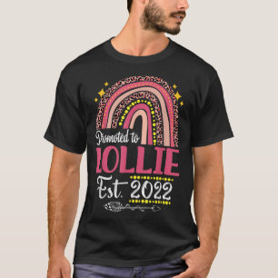 Promoted To Lollie Est 2022 Rainbow Mother's Day R T-Shirt
