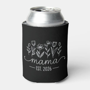Promoted To Mama 2026 Pregnancy Floral New Mum Can Cooler